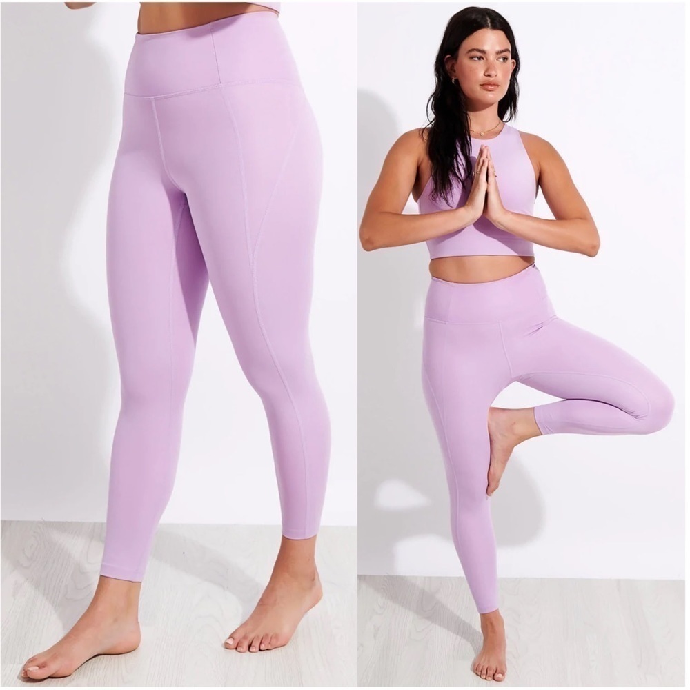 GIRLFRIEND COLLECTIVE Compressive High Waisted 7/8 Leggings In Lilac